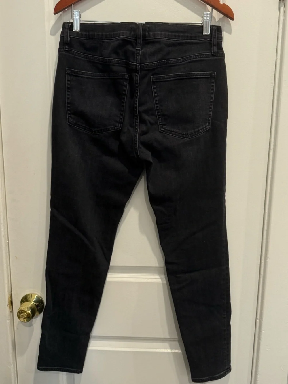 J. Crew Factory Men’s Skinny Jeans in Washed Black